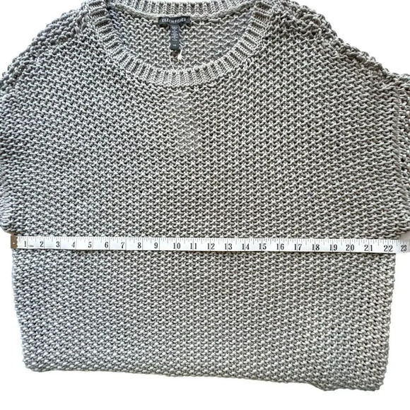 Eileen Fisher Organic Cotton Cord Crew Neck Box-Top Boxy Fit Large - Picture 11 of 11